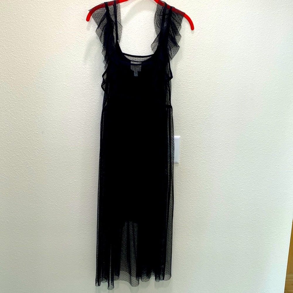 Anthropologie Maeve Black 2 piece ruffled dress